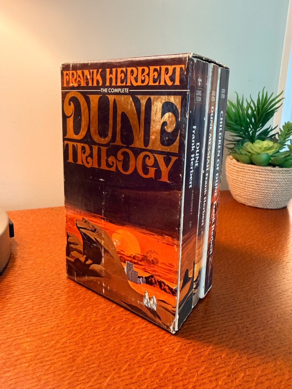 Frank Herbert Dune Trilogy Box Set - Brown/Orange Cover See pics for condition